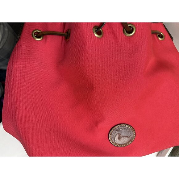 Dooney & Bourke Women's Pink Nylon Drawstring Bucket Bag - Picture 13 of 14